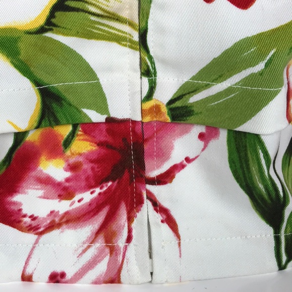 ST. JOHN SPORT BY MARIE GRAY WHITE FLORAL JACKET S - Picture 7 of 16